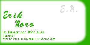 erik moro business card